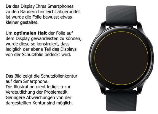 Dünne und klare Folie passend zugeschnitten für OnePlus Watch (46mm)