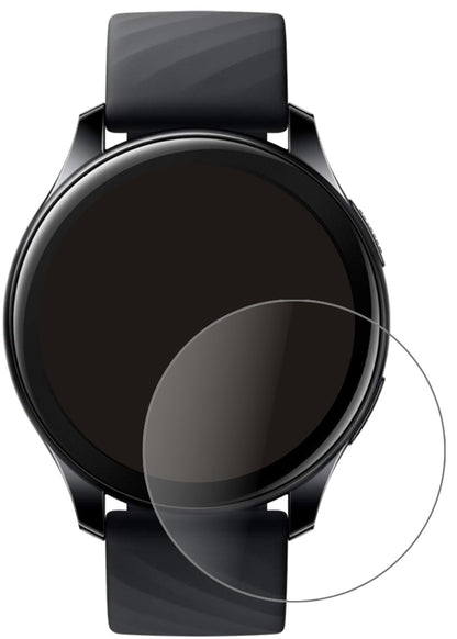 OnePlusWatch (46mm) mit aufgebrachter dipos Panzerfolie, die lästige Fingerabdrücke minimiert