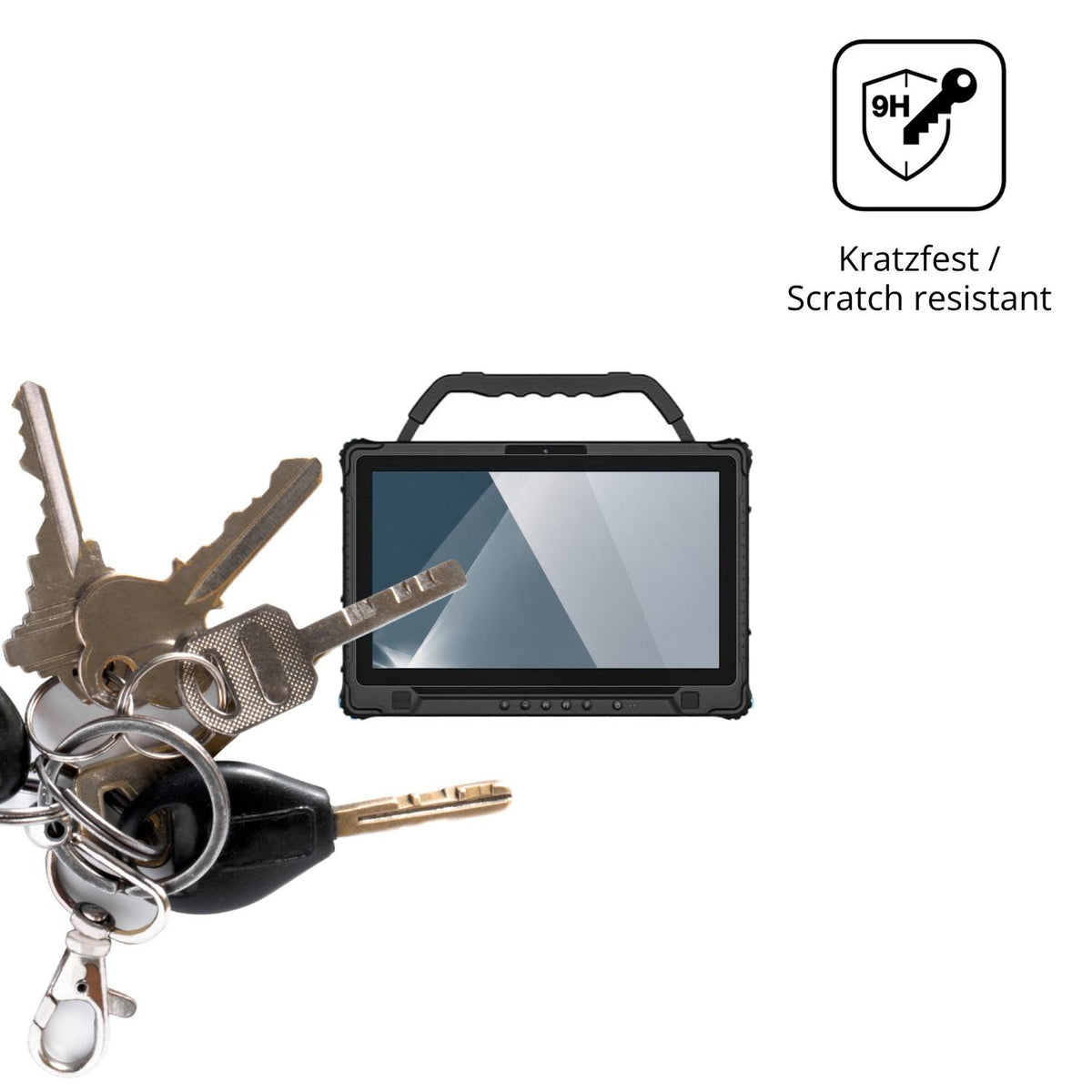 dipos Displayschutz für ONERugged M14M, transparente Oberfläche, perfekte Passform auch für die Rundungen