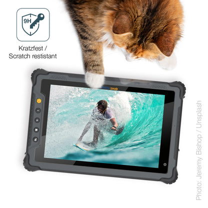 dipos Displayschutz für ONERugged Tablet M80J, transparente Oberfläche, perfekte Passform auch für die Rundungen