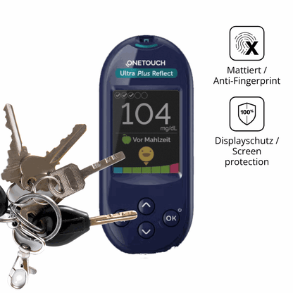 dipos Displayschutz für OneTouch Ultra Plus Reflect, mattierte Oberfläche, Blickschutzfilter und perfekter Passform