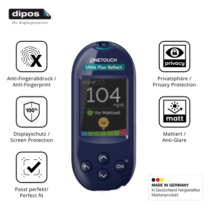 Privatsphäre-Schutz durch Sichtschutz-Folie passend zugeschnitten für OneTouch Ultra Plus Reflect