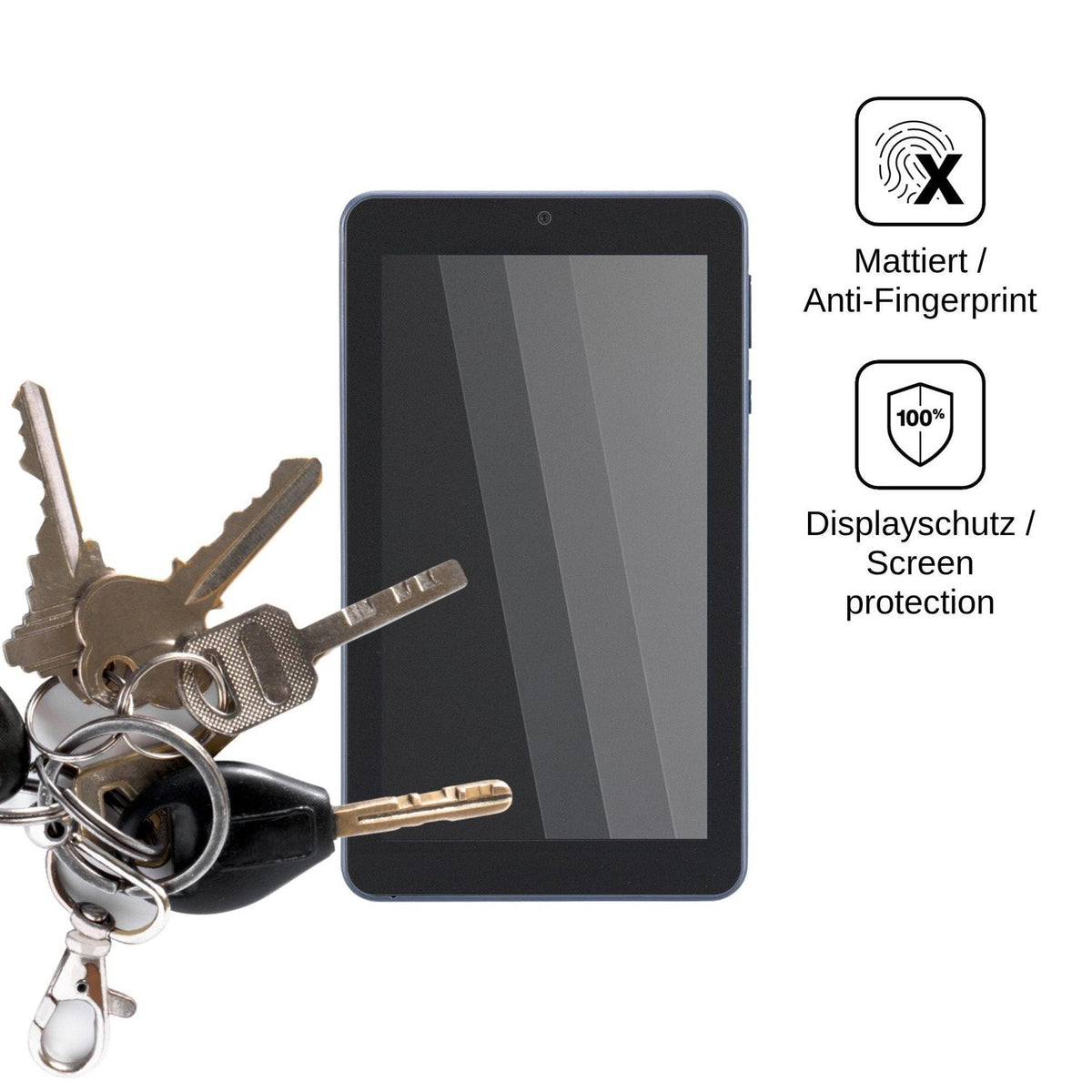 Blickschutzfolie für ONN Surf Tablet 7 matt Schutzfolie Privacy