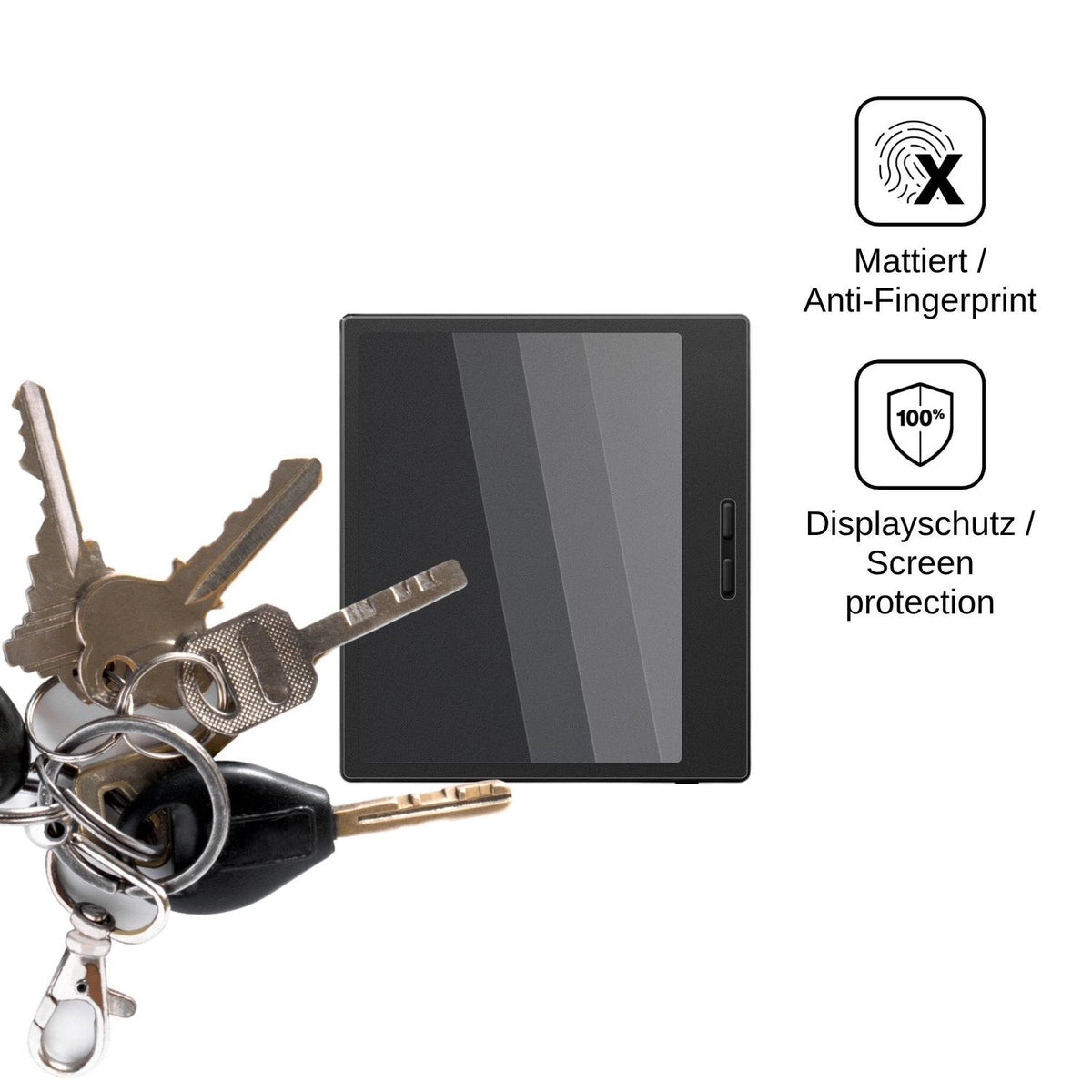 Blickschutzfolie für Onyx Boox Go 7 Tappy matt Schutzfolie Privacy