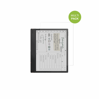 onyxboox note air5 c mit aufgebrachter dipos Displayschutzfolie, die lästige Fingerabdrücke minimiert