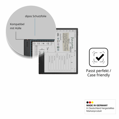 Schutzfolie mit optimaler Passform, zur Verwendung mit Hüllen geeignet