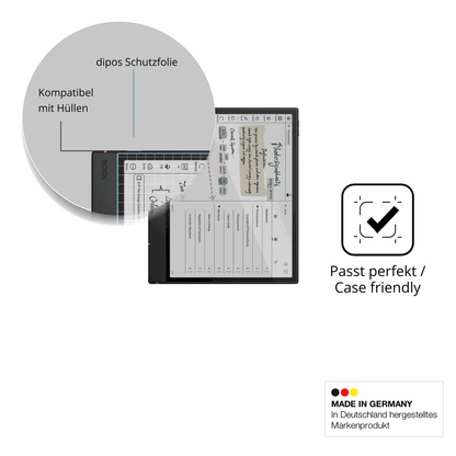 Schutzfolie mit optimaler Passform, zur Verwendung mit Hüllen geeignet