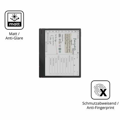 9H Hartbeschichtete, flexible Folie passend zugeschnitten für onyxboox note air5 c