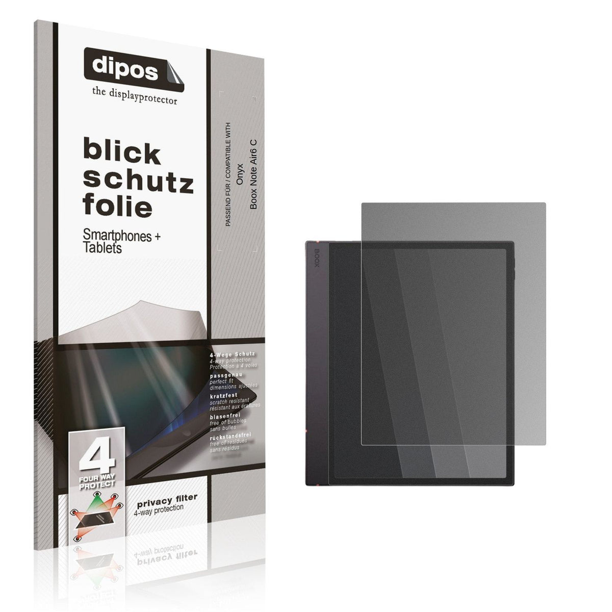Blickschutzfolie für Onyx Boox Note Air6 C matt Schutzfolie Privacy