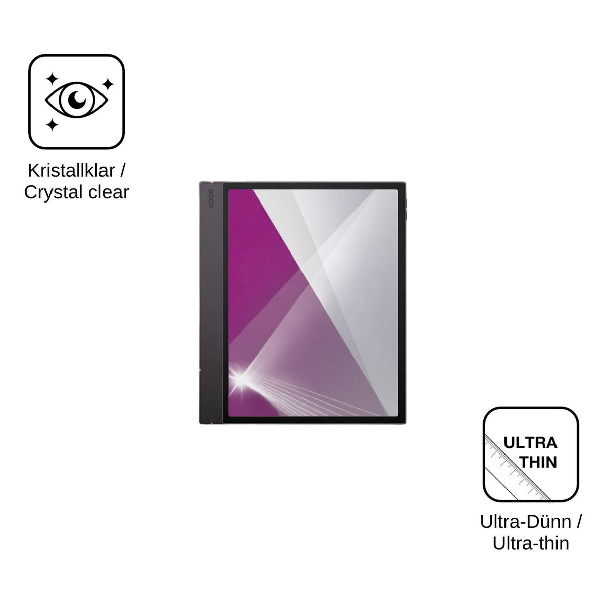 2x Schutzfolie klar für Onyx Boox Note Air6 C Display-Schutzfolie