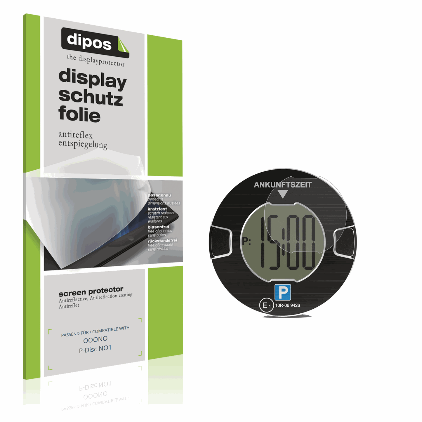 Matte Displayschutzfolie von dipos passend für OOONO P-Disc NO1, präziser Zuschnitt und blasenfrei montiert