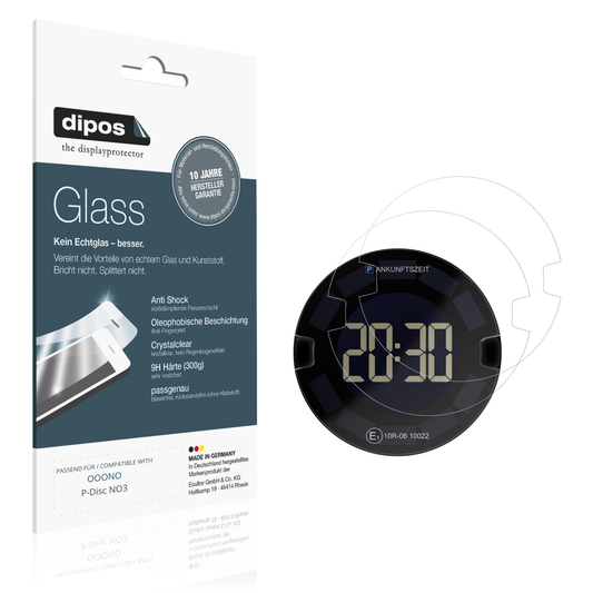 Klare Displayschutzfolie von dipos passend für OOONO P-Disc NO3, 9H kratzfest und blasenfrei montiert