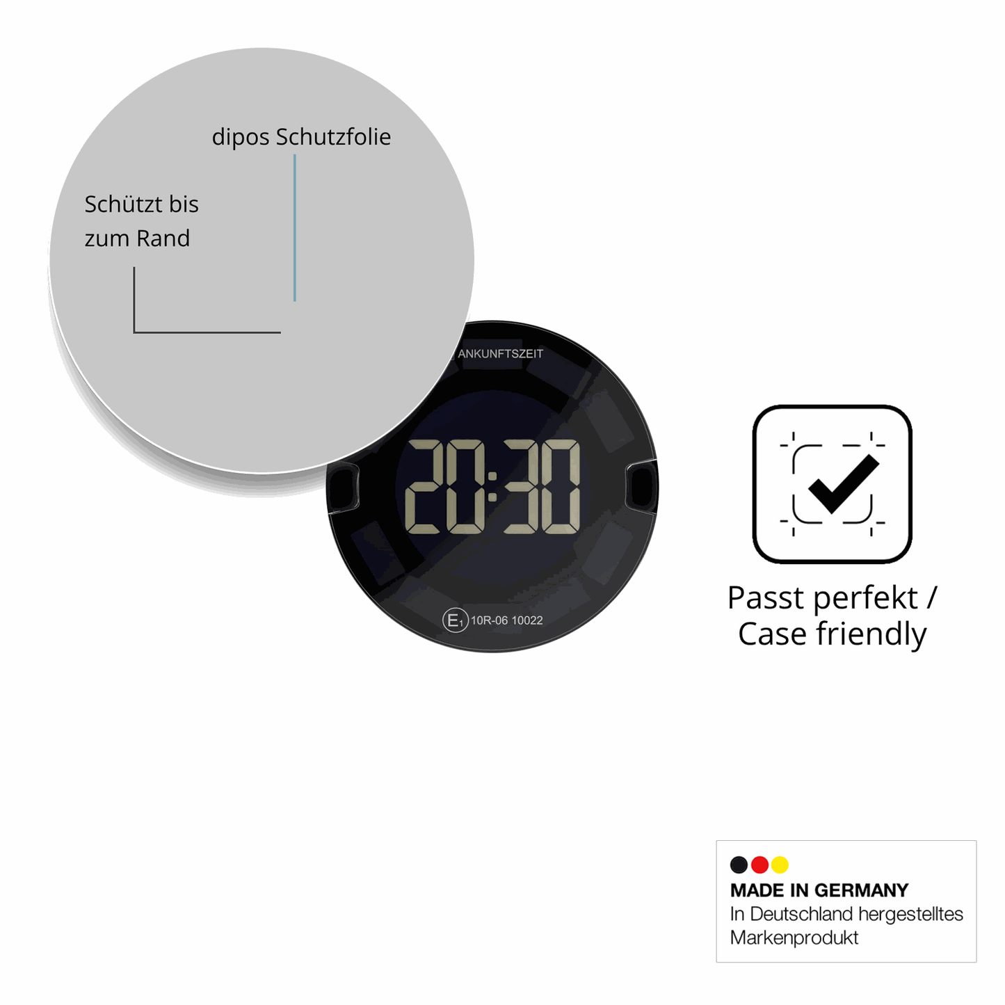 Besonders flexibler Displayschutz mit Anti-Shock-Schicht im Materialmix
