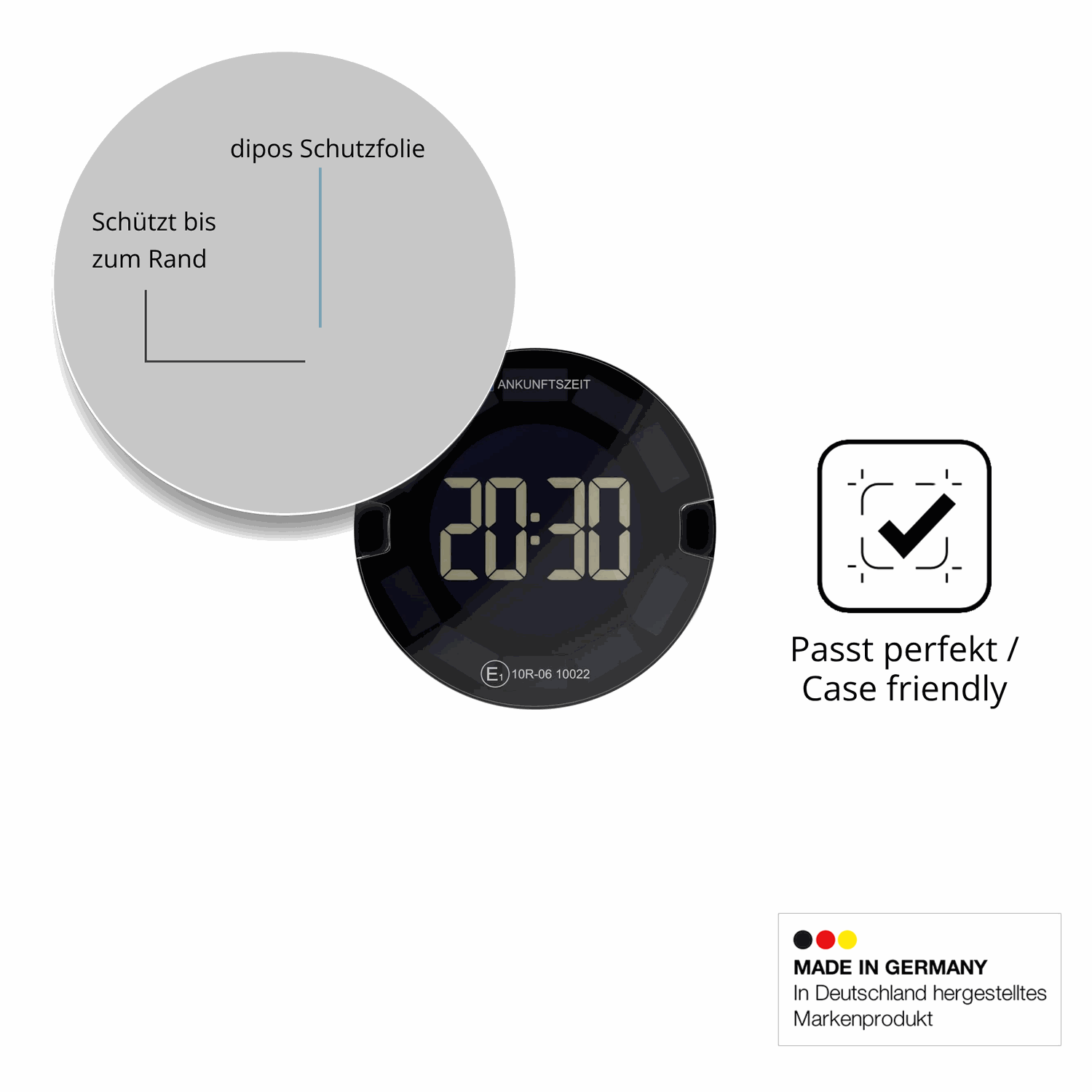 Besonders flexibler Displayschutz mit Anti-Shock-Schicht im Materialmix