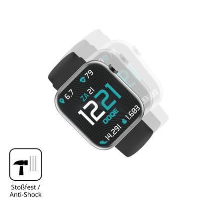 Schutz gegen Kratzer auf dem Ooqe Watch Pro 7 Glas durch Schlüssel, Stöße gegen die Tischkante oder Stürze