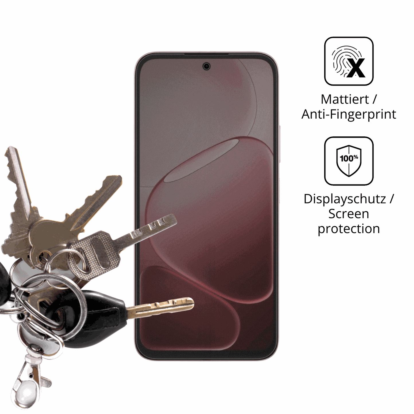 dipos Displayschutz f�r Oppo A6, mattierte Oberfl�che, Blickschutzfilter und perfekter Passform