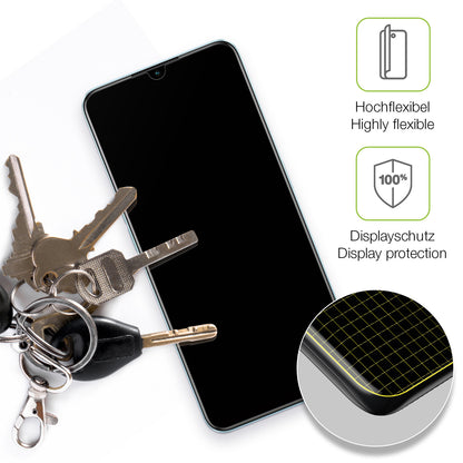 dipos Displayschutz für Oppo A78, transparente Oberfläche, perfekte Passform auch für die Rundungen