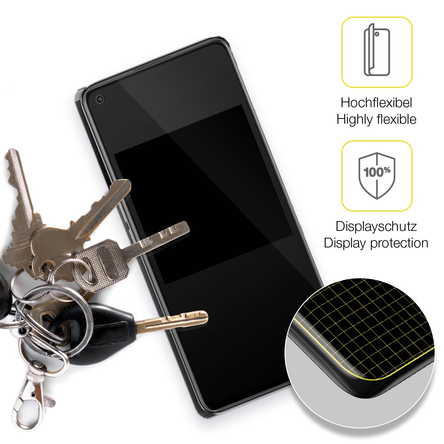 dipos Displayschutz für Oppo K10 Pro 5G, transparente Oberfläche, geringe Dicke und perfekte Passform