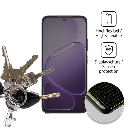 dipos Displayschutz für Oppo K14 5G, mit Blickschutzfilter und perfekter Passform auch für die Rundungen