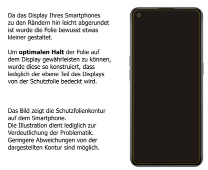 dipos Displayschutz für OPPO K9 Pro 5G, transparente Oberfläche, perfekte Passform auch für die Rundungen