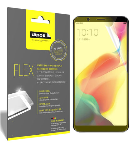 dipos Displayschutz für Oppo R11s Plus, transparente Oberfläche, geringe Dicke und perfekte Passform