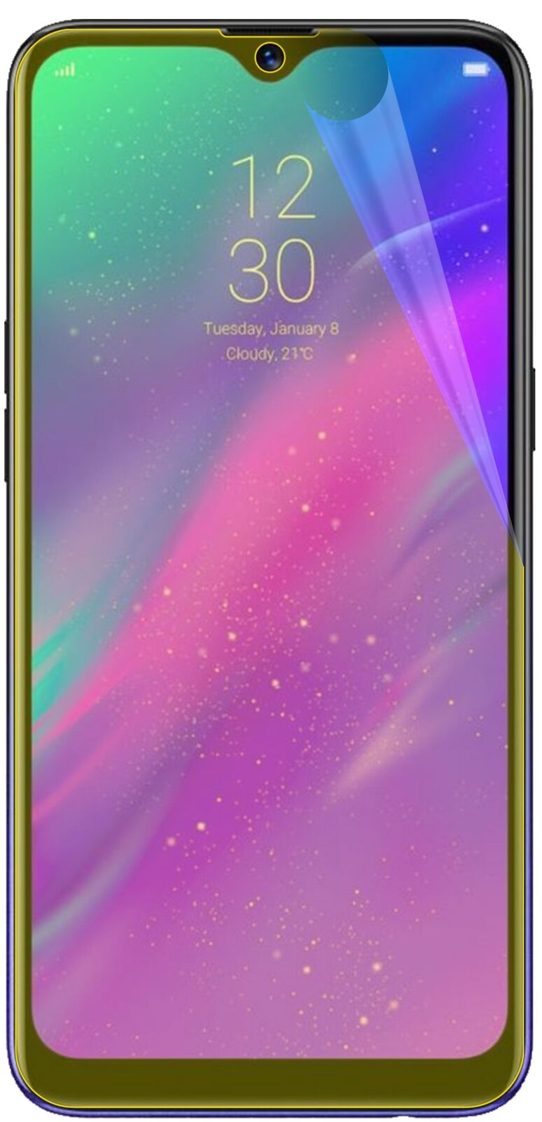 dipos Displayschutz für Oppo Realme 3, transparente Oberfläche, geringe Dicke und perfekte Passform