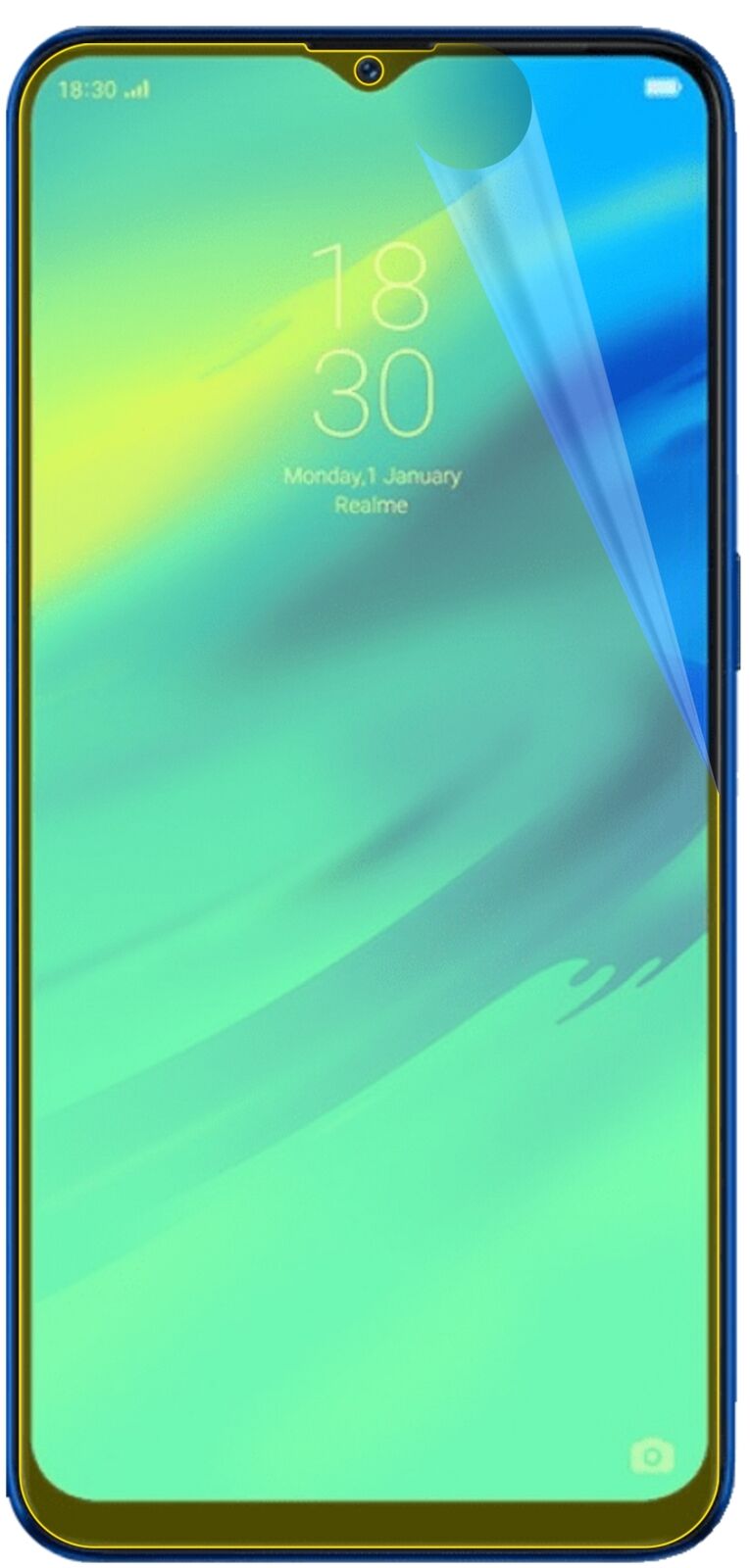 dipos Displayschutz für Oppo Realme C2, transparente Oberfläche, geringe Dicke und perfekte Passform