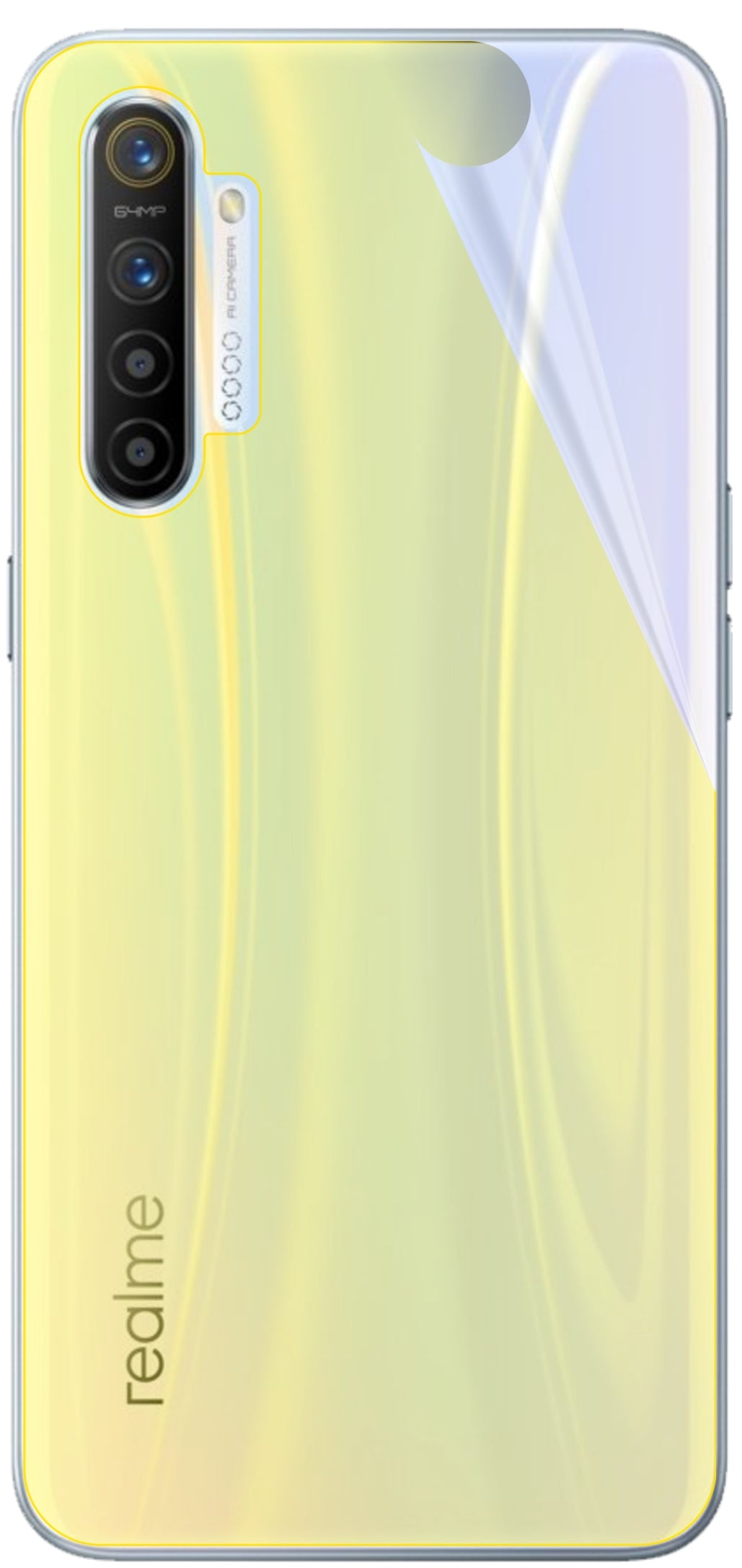 dipos Displayschutz für Oppo Realme X2 Rückseite, transparente Oberfläche, geringe Dicke und perfekte Passform