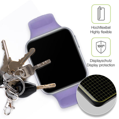 dipos Displayschutz für Oppo Watch SE, transparente Oberfläche, perfekte Passform auch für die Rundungen