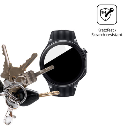 dipos Displayschutz für Oppo Watch X3, transparente Oberfläche, perfekte Passform auch für die Rundungen