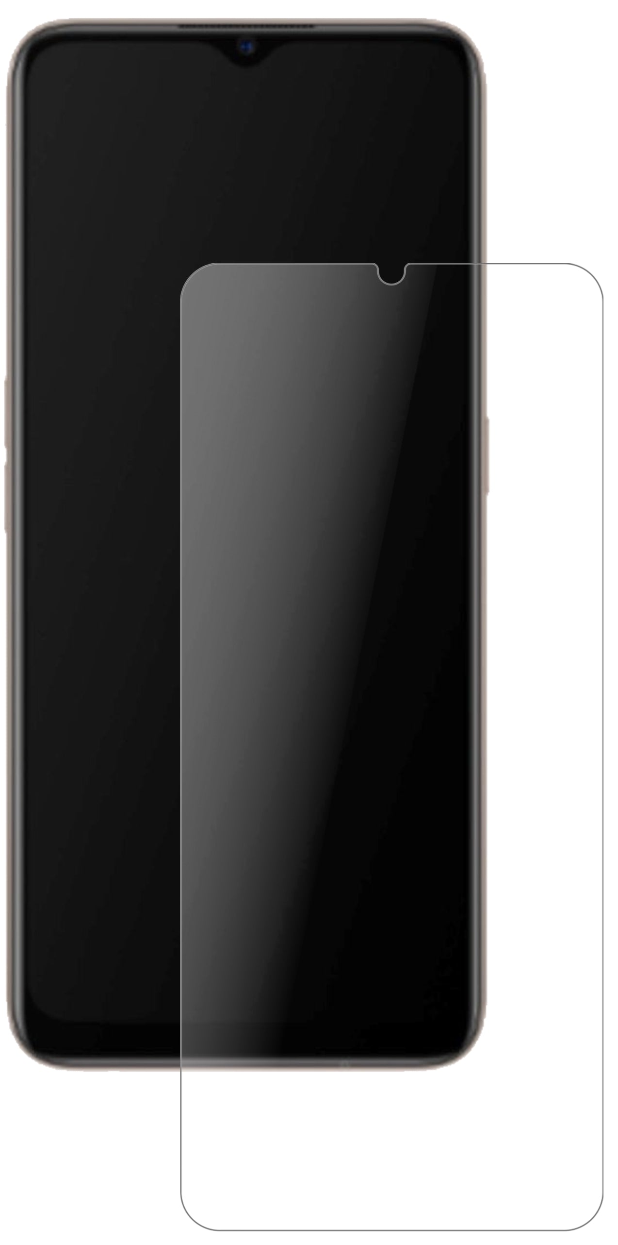 OppoA5 (2020) mit aufgebrachter dipos Panzerfolie, die lästige Fingerabdrücke minimiert