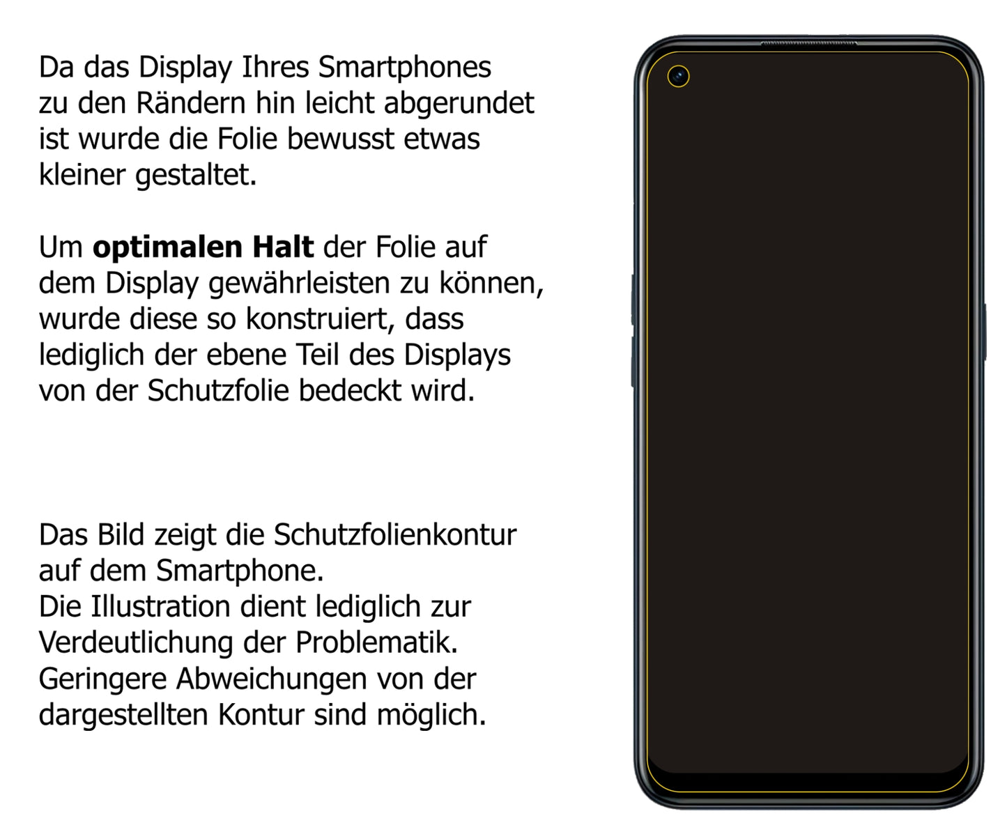 dipos Displayschutz für Oppo A11s, transparente Oberfläche, perfekte Passform auch für die Rundungen