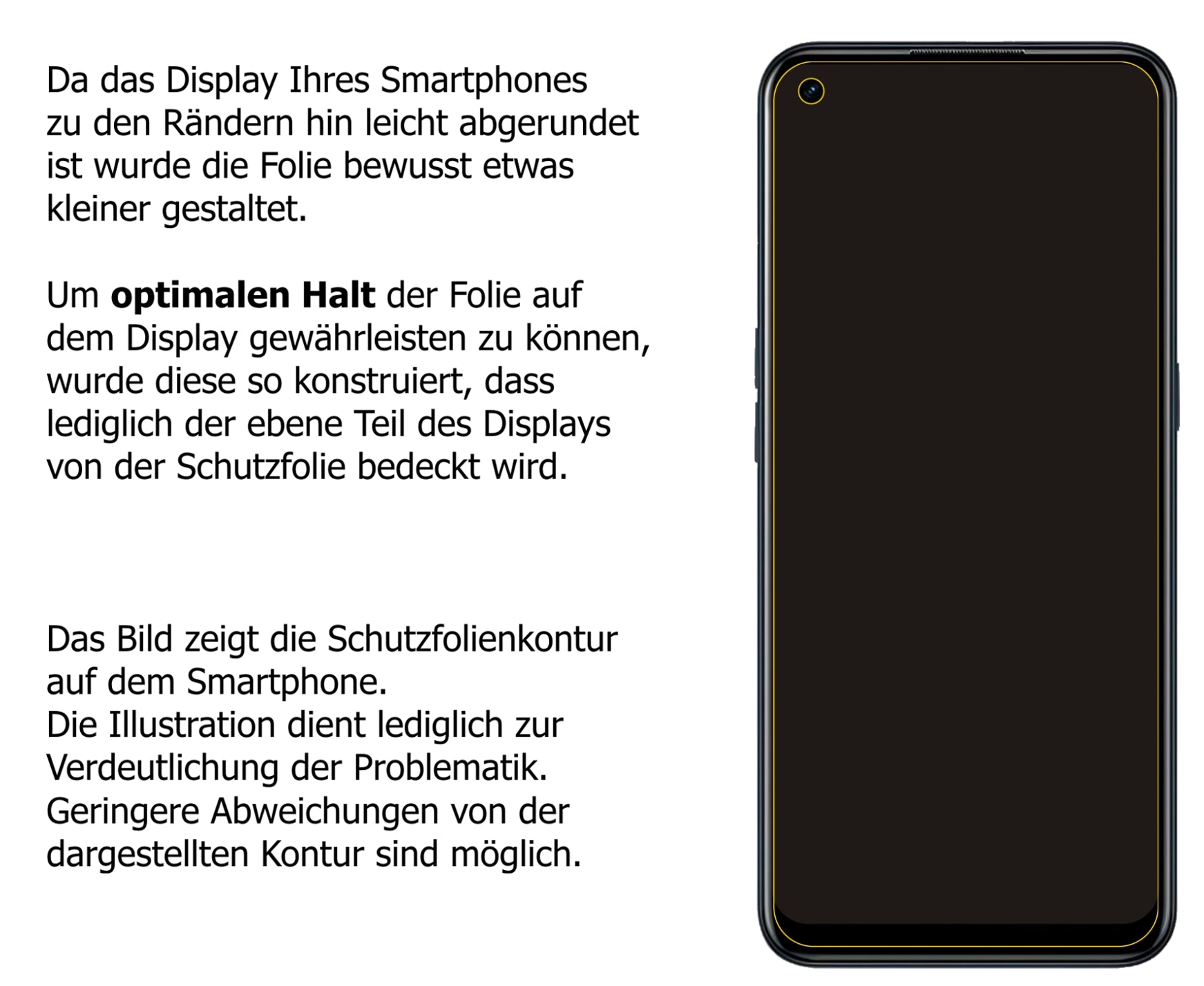 dipos Displayschutz für Oppo A11s, transparente Oberfläche, perfekte Passform auch für die Rundungen