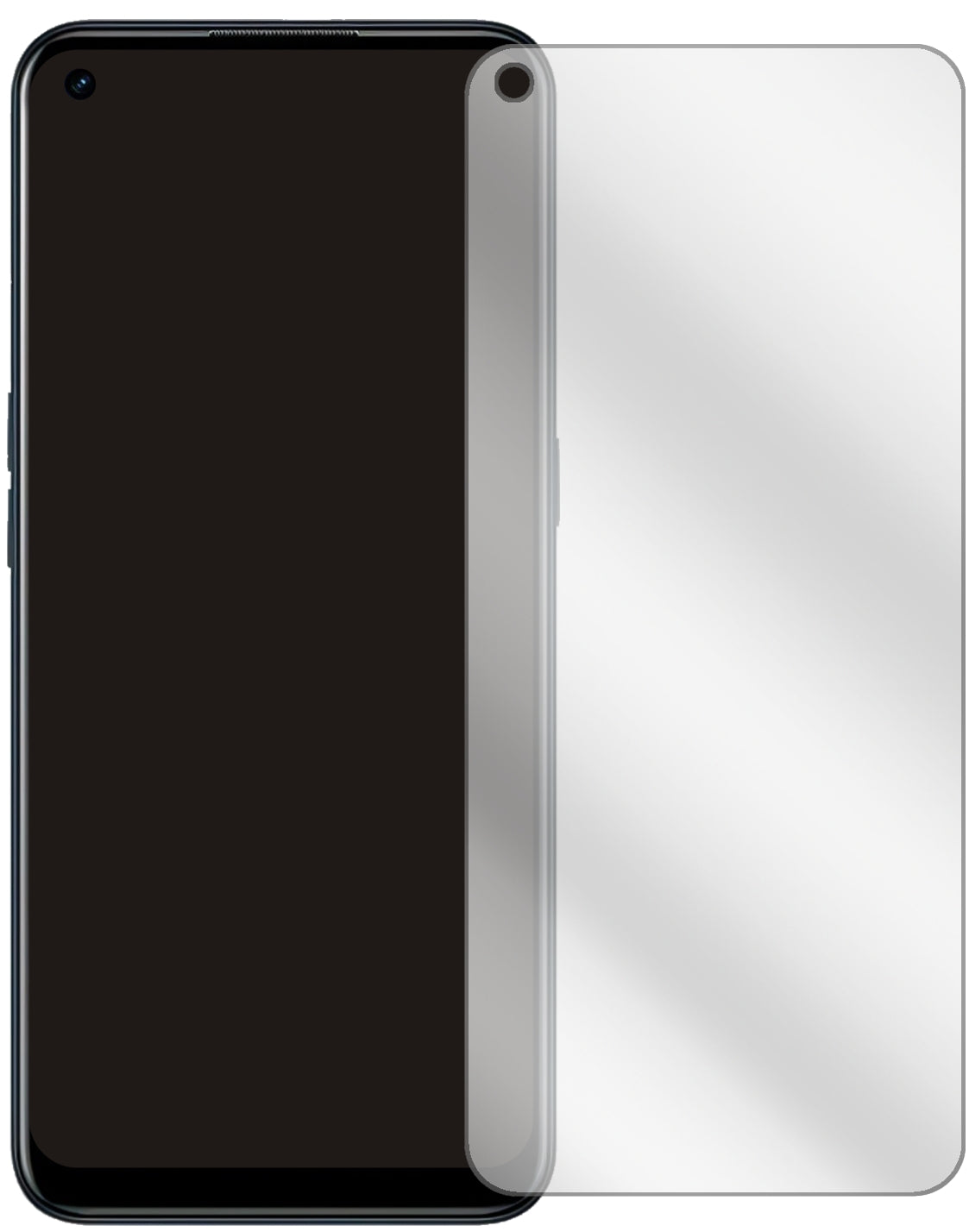 OppoA11s mit aufgebrachter dipos Displayschutzfolie, glasklare Darstellung ohne Einschränkungen