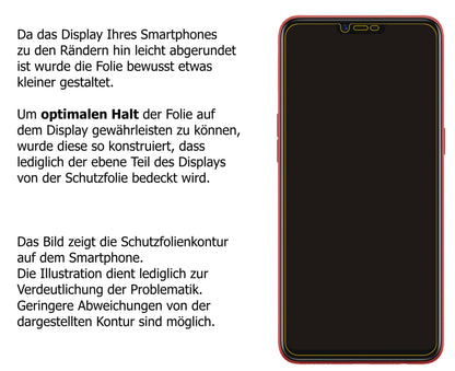 1x Schutzfolie klar für OPPO A3S Display-Schutzfolie