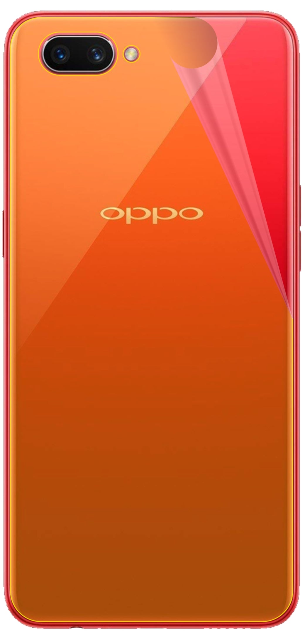 dipos Displayschutz für OPPO A3S Rückseite, transparente Oberfläche, geringe Dicke und perfekte Passform