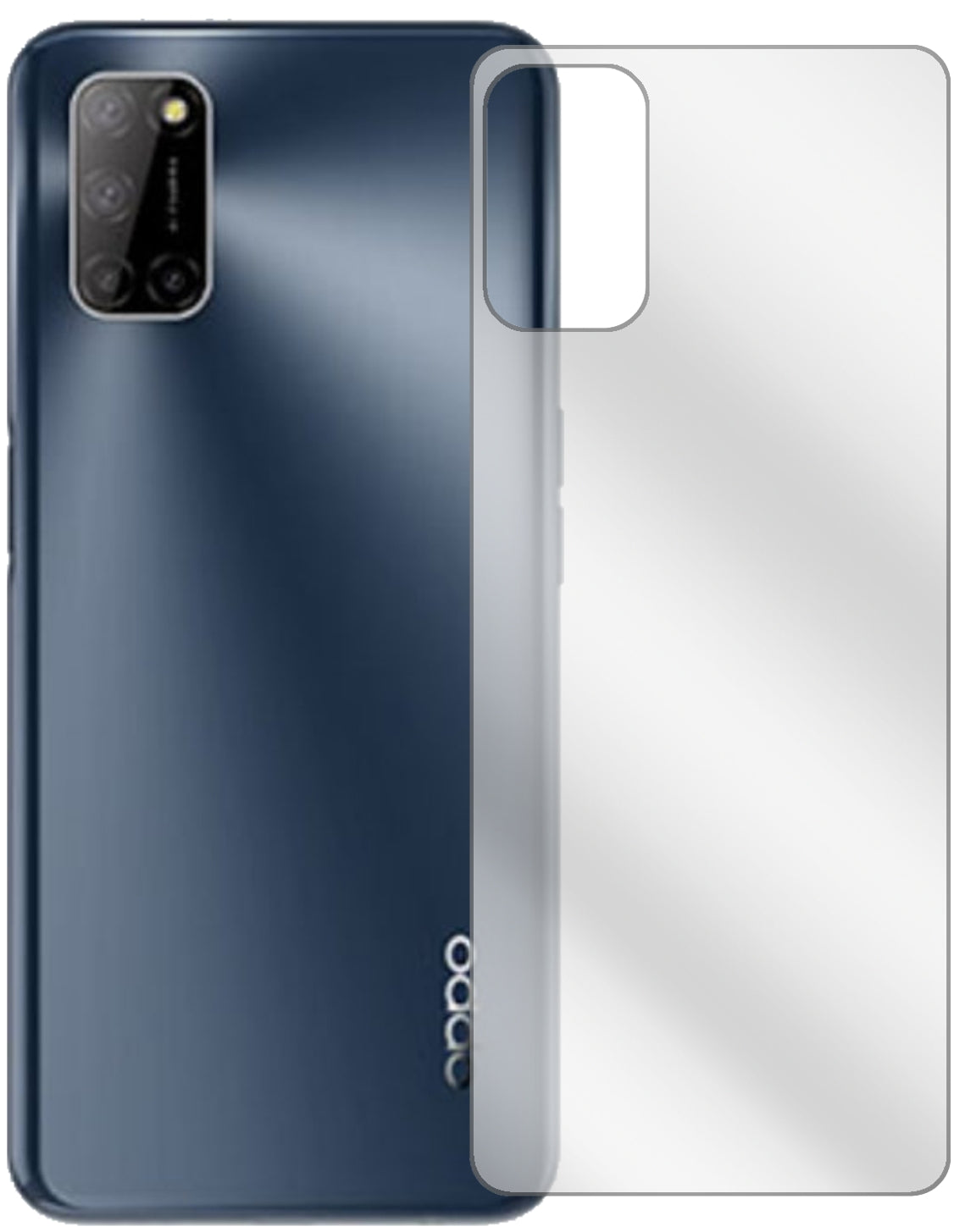 2x Schutzfolie klar für Oppo A72 Rückseite Display-Schutzfolie