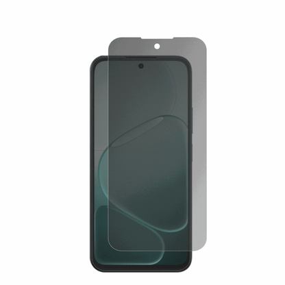 OppoA6c mit aufgebrachter dipos Flex Schutzfolie, die seitliche Einblicke blockiert