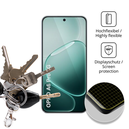 dipos Displayschutz für Oppo A6i Plus 5G, transparente Oberfläche, geringe Dicke und perfekte Passform