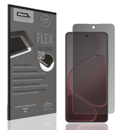 Blickschutzfolie von dipos passend für Oppo A6L, 100% Displayabdeckung und blasenfreie Montage