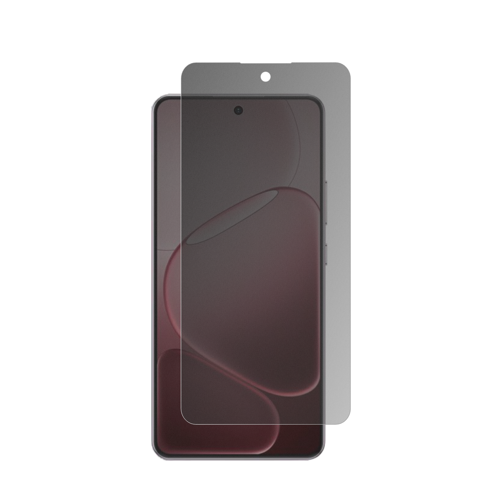 OppoA6L mit aufgebrachter dipos Flex Schutzfolie, die seitliche Einblicke blockiert