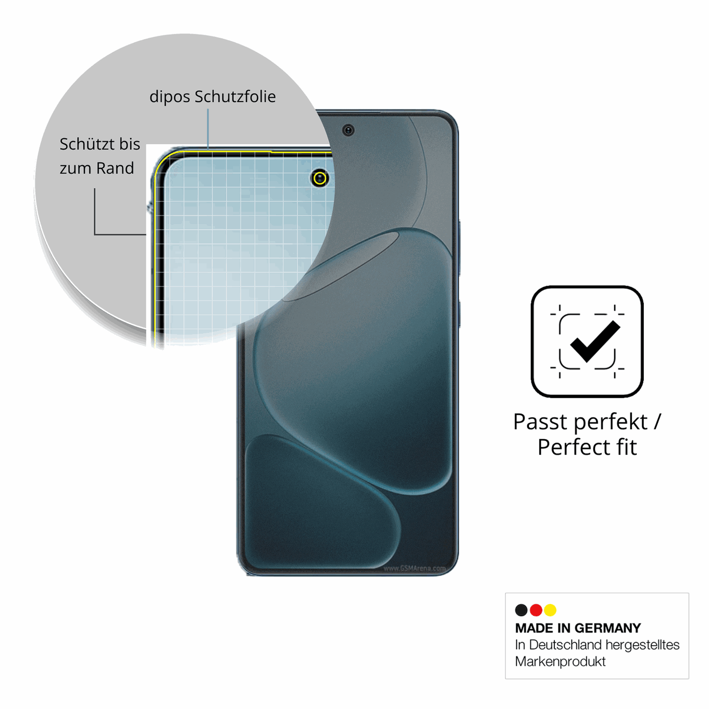 Schutz gegen Kratzer auf dem Oppo A6 Max Glas durch Schlüssel, Stöße gegen die Tischkante oder Stürze