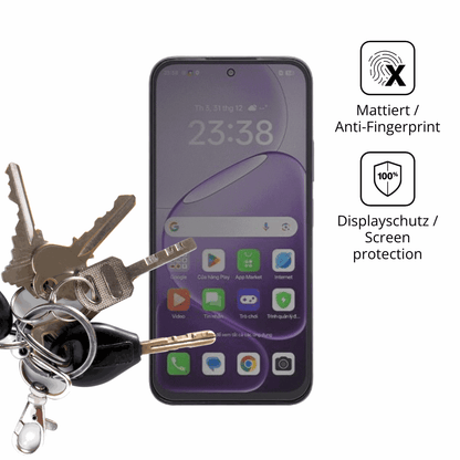 dipos Displayschutz für Oppo A6t, mattierte Oberfläche, Blickschutzfilter und perfekter Passform
