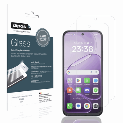 Matte Displayschutzfolie von dipos passend für Oppo A6t, 9H kratzfest und blasenfrei montiert