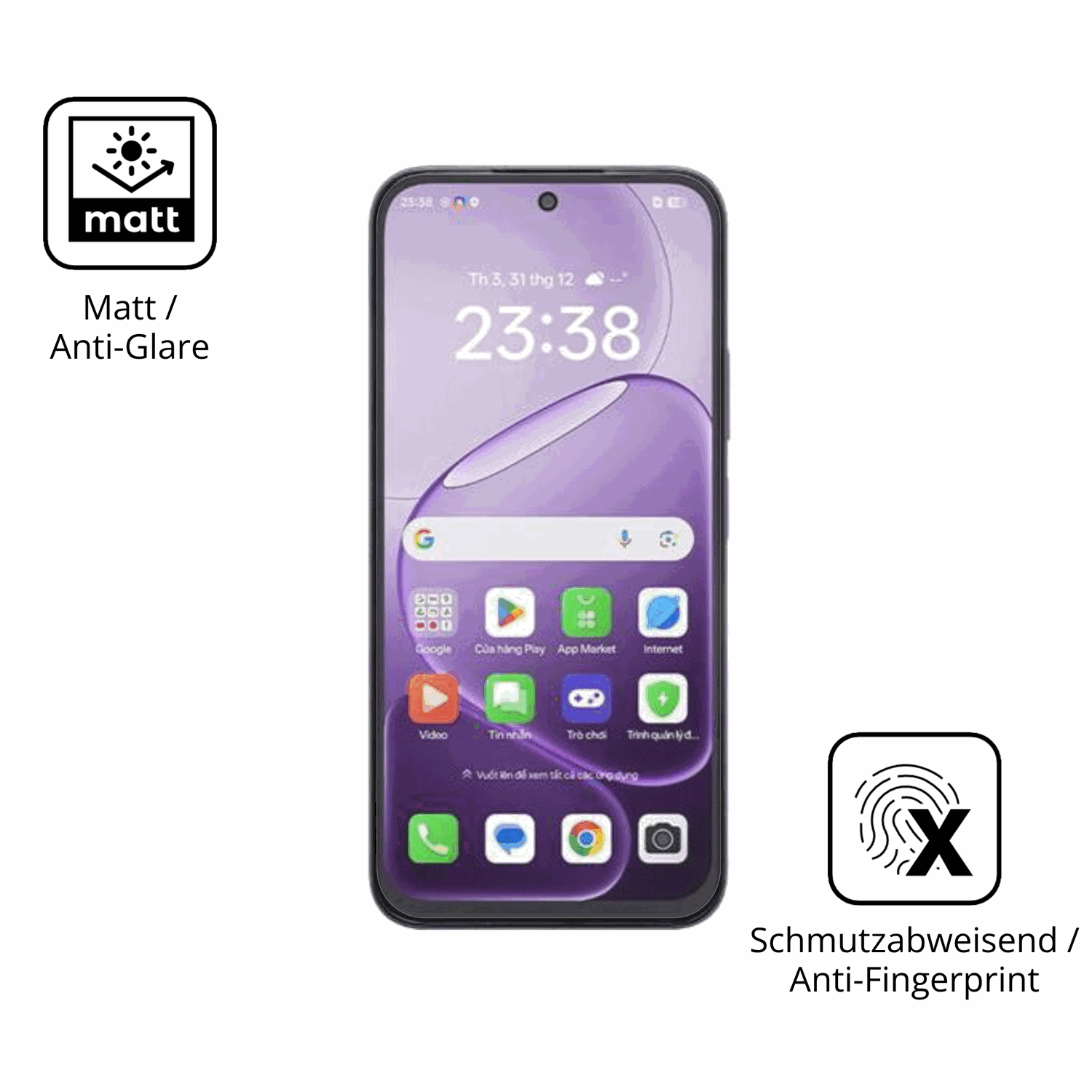 9H Hartbeschichtete, flexible Folie passend zugeschnitten für Oppo A6t