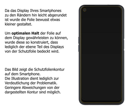 Blickschutzfolie für Oppo A72 matt Schutzfolie Privacy