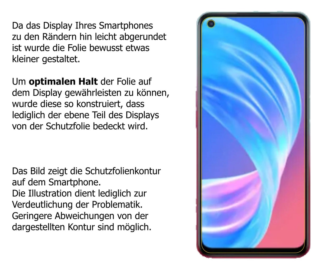 1x 9H Schutzfolie für Oppo A72 5G Panzerfolie