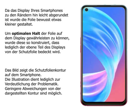 1x 9H Schutzfolie für Oppo A72 5G Panzerfolie