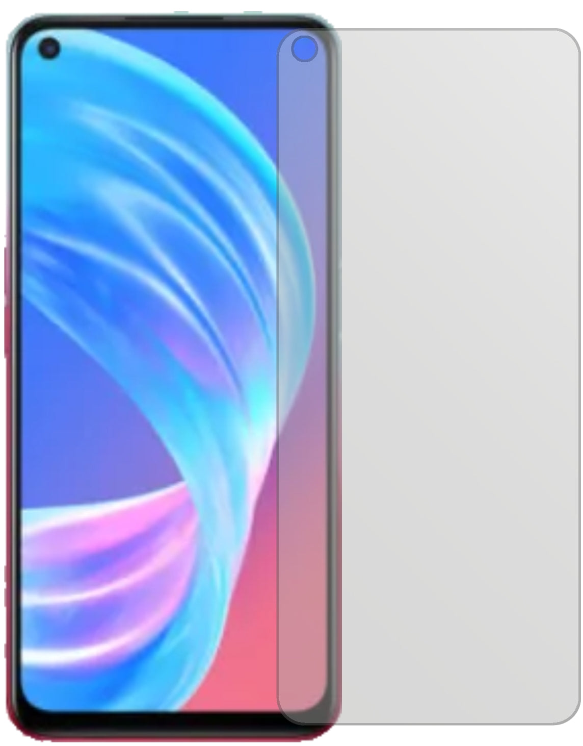 OppoA73 5G mit aufgebrachter dipos Displayschutzfolie, die lästige Fingerabdrücke minimiert