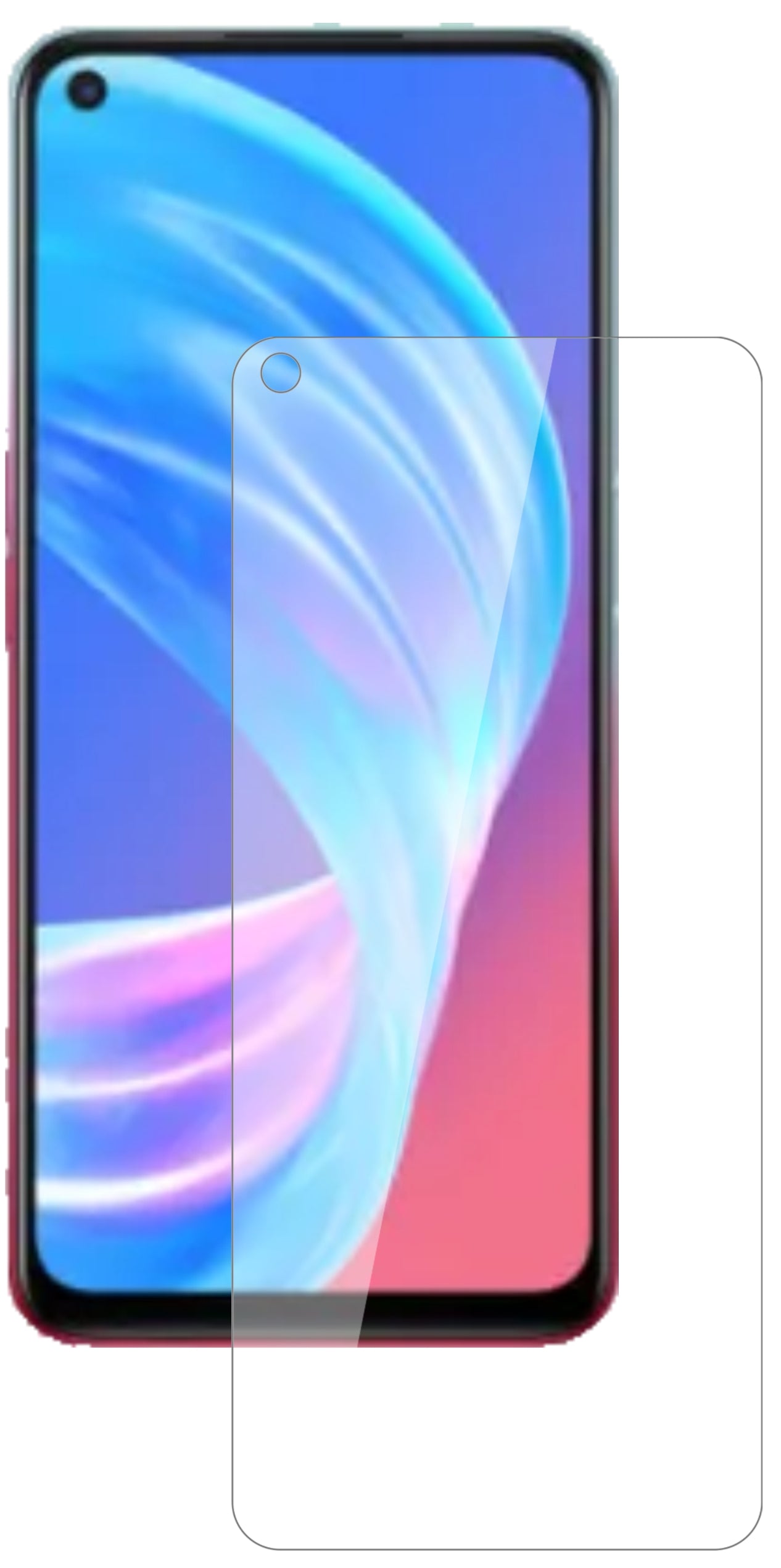 OppoA73 5G mit aufgebrachter dipos Flex Schutzfolie, glasklare Darstellung ohne Einschränkungen